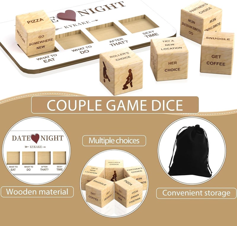 kykake Store Valentines Day Gifts for Him Her Men Women,Couples Dice Game, Mens Valentines Day Gifts, Date Night Dice Game for Adults, Romantic Anniversary Date Night Ideas for Boyfriend Husband Wife - Image 4
